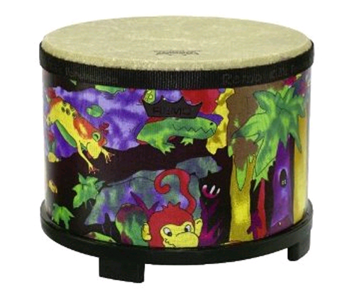 Remo Kids Percussion, Floor Tom, 10 Diameter with Mallet, Rain Forest Fabric